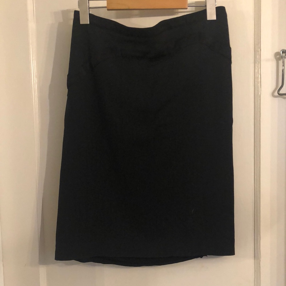 Wool pencil skirt by DVF with kick pleat detail